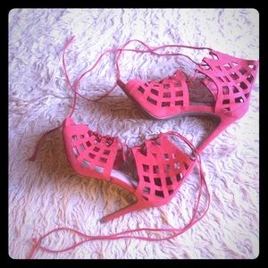 Charlotte Russe Coral Heels